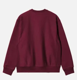 CARHARTT WIP American Script Sweat Malbec< Sweats & Polaires