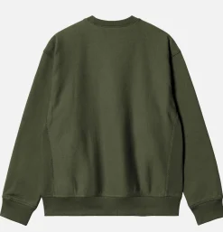 CARHARTT WIP American Script Sweat Tarragon< Sweats & Polaires