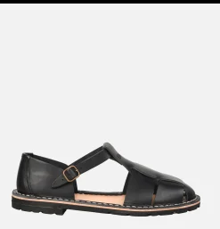 STEVE MONO Artisanal Sandal Shoe 10/17 Black<Homme Sandales