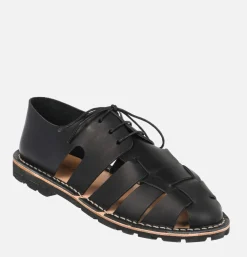 STEVE MONO Artisanal Sandal Shoe 10/05 Black<Homme Sandales