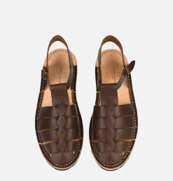 STEVE MONO Artisanal Sandal Shoe 10/09 Chocolate<Homme Sandales