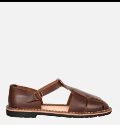 STEVE MONO Artisanal Sandal Shoe 10/17 Coffee<Homme Sandales
