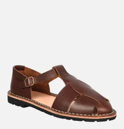 STEVE MONO Artisanal Sandal Shoe 10/17  Coffee<Homme Sandales