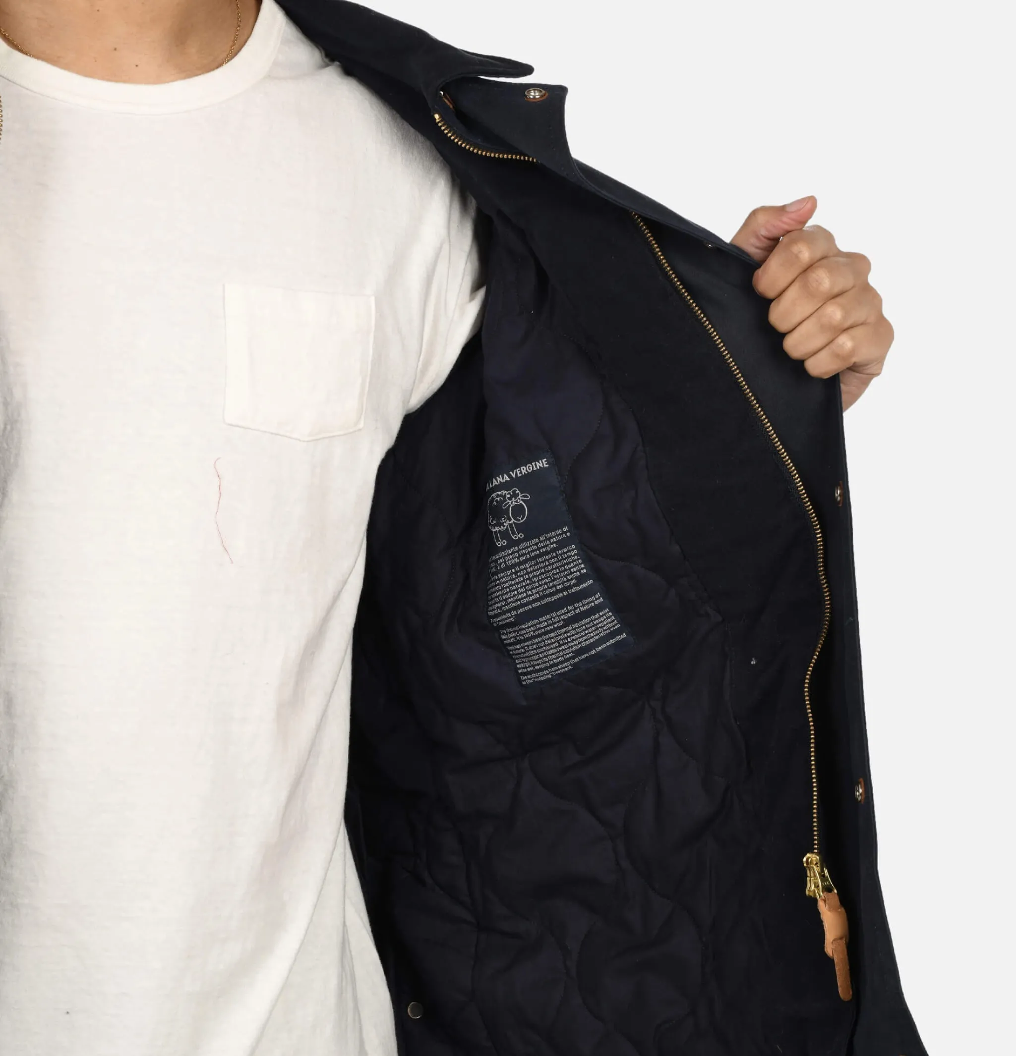 MANIFATTURA CECCARELLI Blouson Caban Wax Navy< Blousons & Manteaux