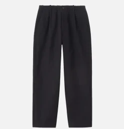 GOLDWIN Brushed Back One Tuck Pant Black< Pantalons