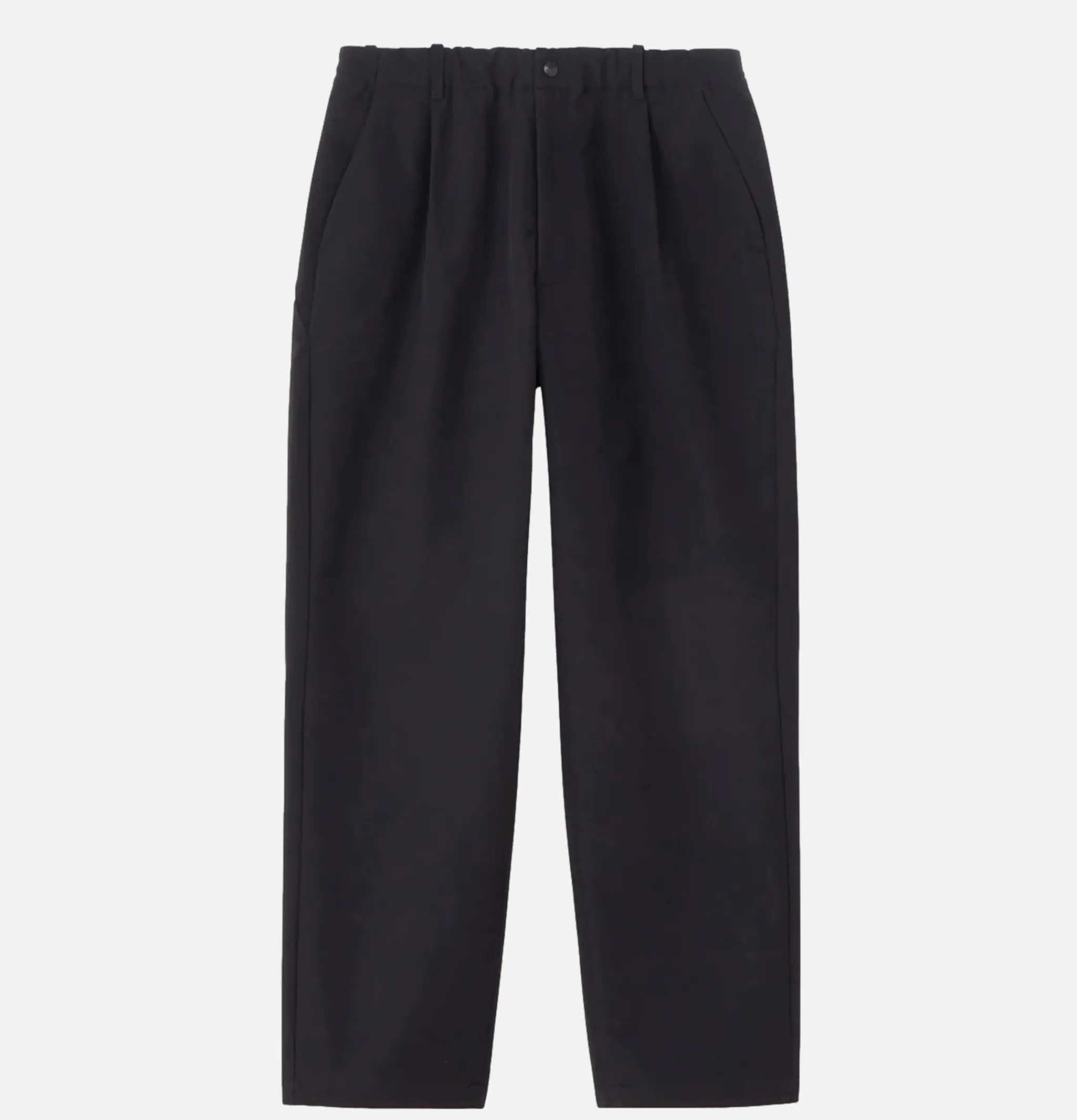 GOLDWIN Brushed Back One Tuck Pant Black< Pantalons