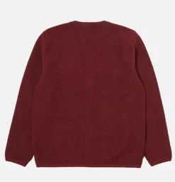 UNIVERSAL WORKS Cardigan Wool Deep Red< Pulls & Cardigans