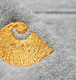 CARHARTT WIP Chase Neck Zip Sweat Grey Heather< Sweats & Polaires