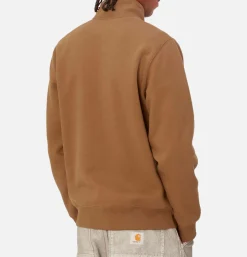 CARHARTT WIP Chase Neck Zip Sweat Tamarind< Sweats & Polaires