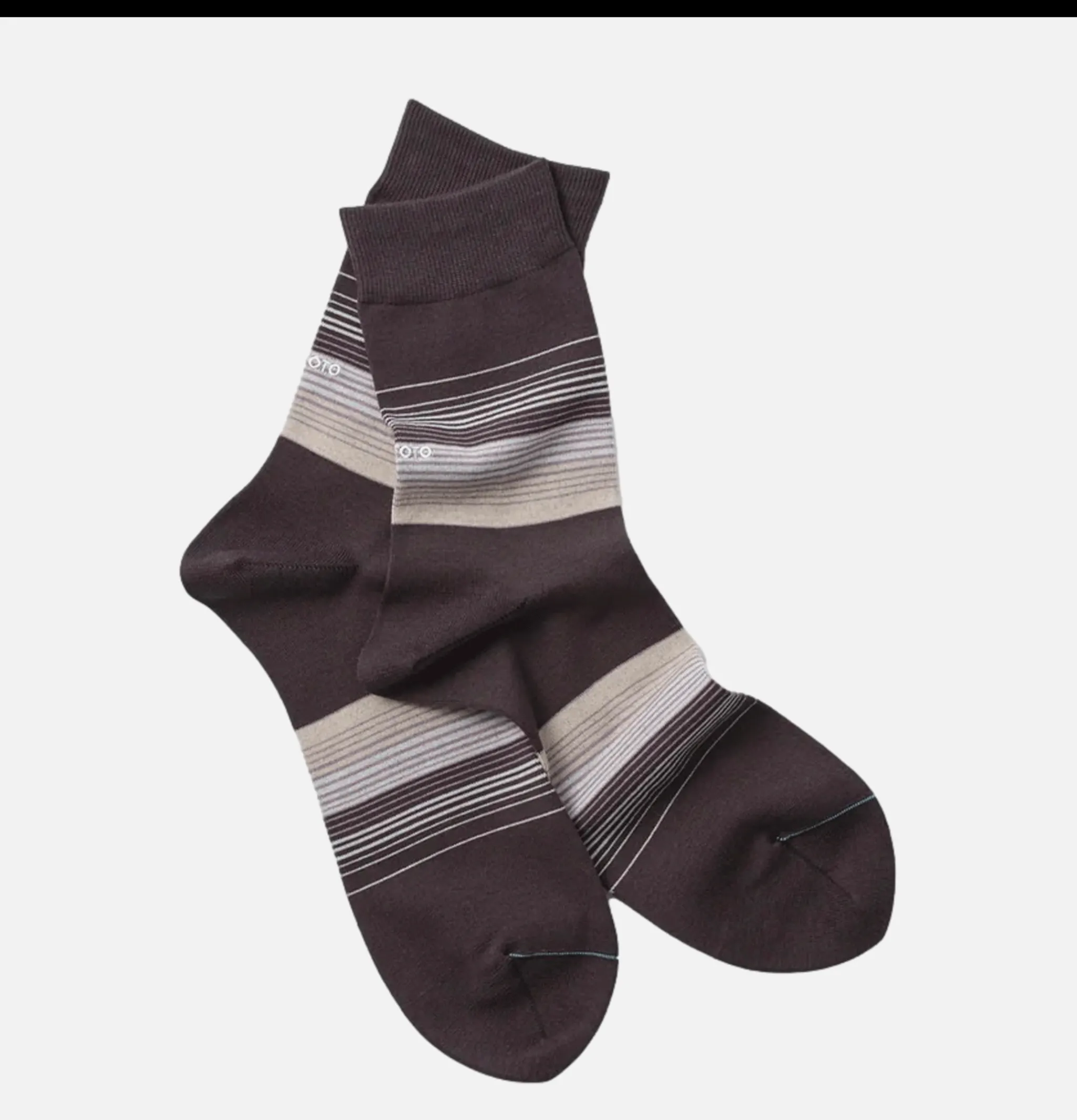 ROTOTO Chaussette Horizon Stripe Charcoal<Homme Chaussettes