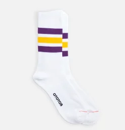 ROTOTO Chaussettes Fine Pile Striped Crew Jaune<Femme Autres|Chaussettes
