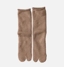 YAHAE Chaussettes Tabi Pile Brown<Homme Chaussettes