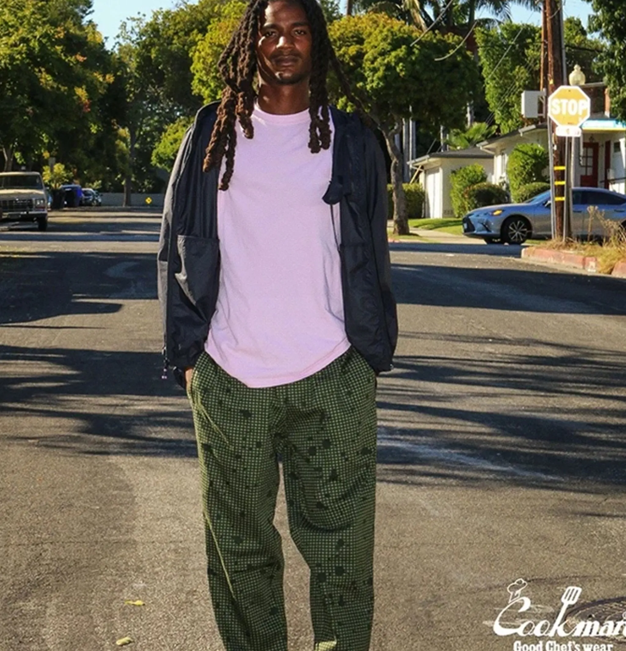 COOKMAN Chef Pant Splash Camo Olive< Work Pants