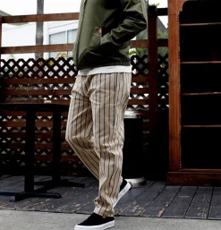 COOKMAN Chef Pant Stripe Beige Blue< Work Pants