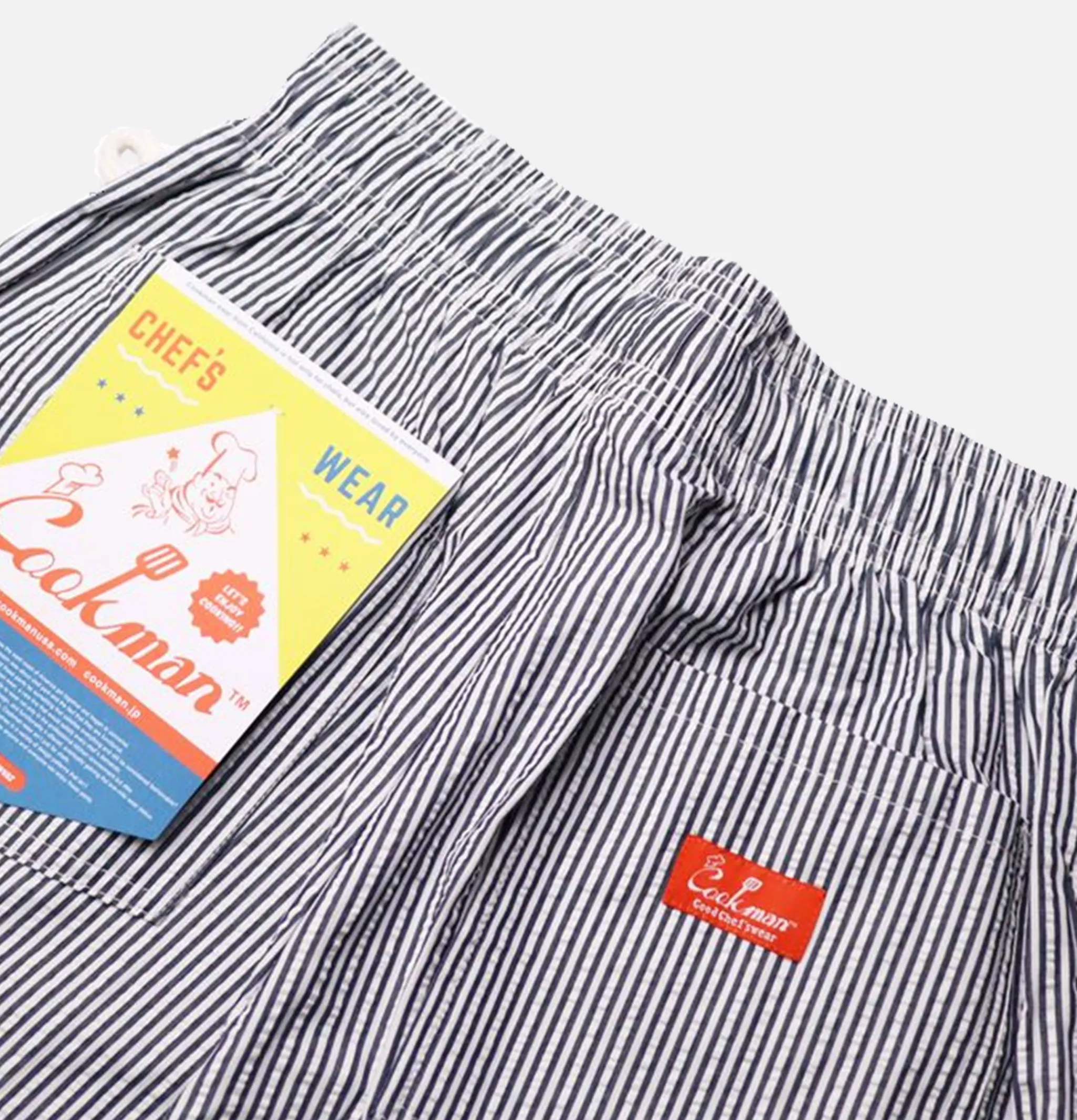 COOKMAN Chef Short Seersucker Navy< Shorts