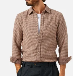 PORTUGUESE FLANNEL Chemise Abstract Brown< Chemises