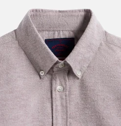 PORTUGUESE FLANNEL Chemise Brushed Oxford Bordeaux< Chemises