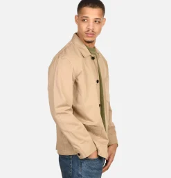 PORTUGUESE FLANNEL Chemise Labura Sand< Vestes