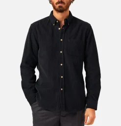 PORTUGUESE FLANNEL Chemise Lobo Black< Chemises
