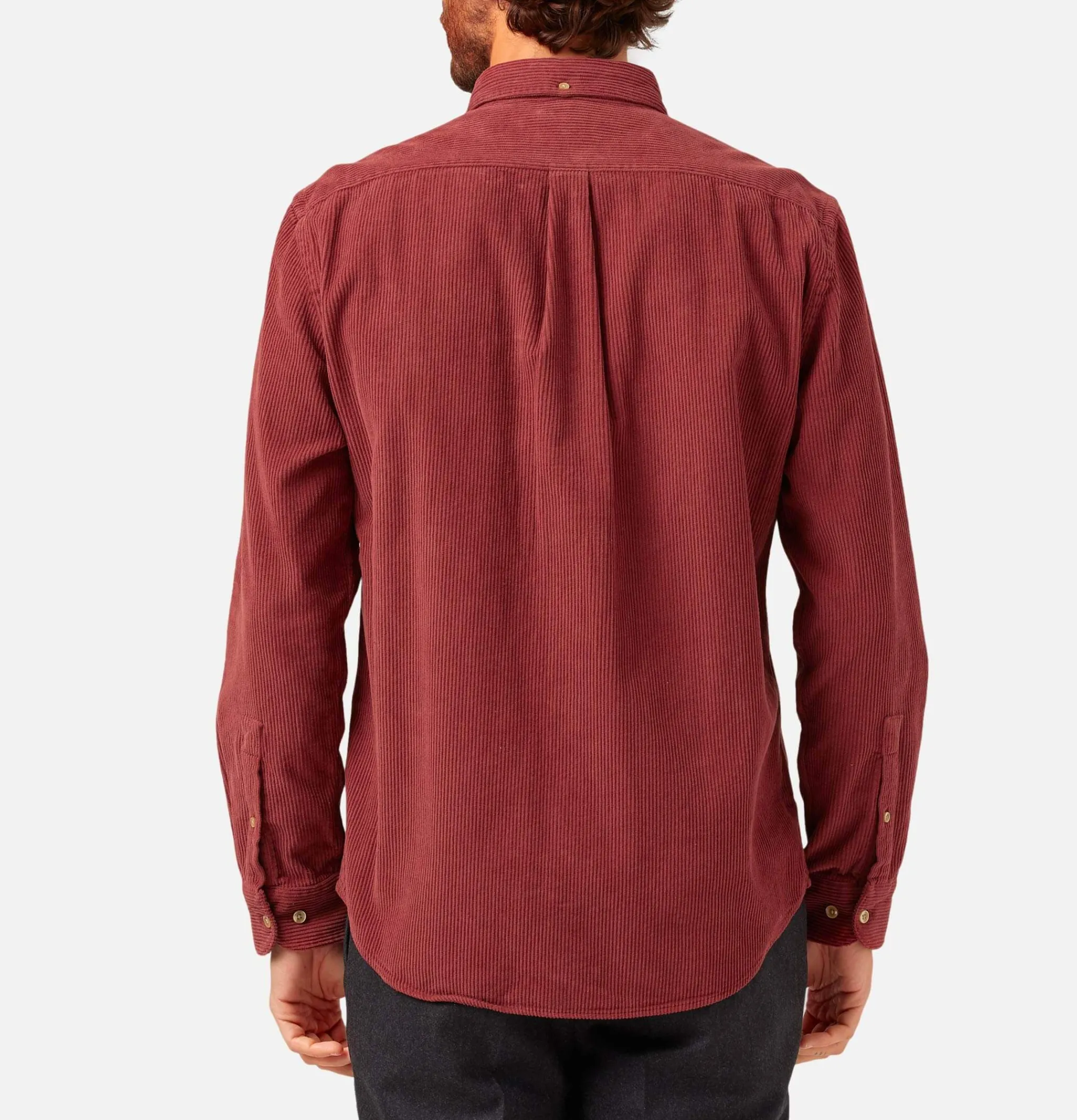 PORTUGUESE FLANNEL Chemise Lobo Cord Bordeaux< Chemises