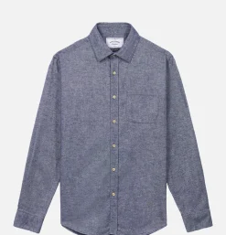 PORTUGUESE FLANNEL Chemise Teca Indigo< Chemises