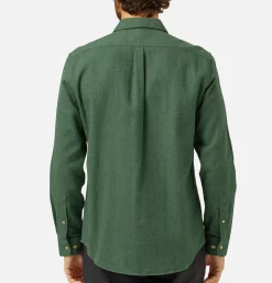 PORTUGUESE FLANNEL Chemise Teca Moss Green< Chemises