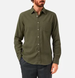 PORTUGUESE FLANNEL Chemise Teca Olive< Chemises