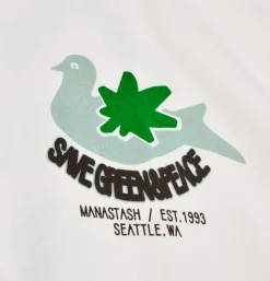 MANASTASH Citee Pigeon Tee White< T-shirts