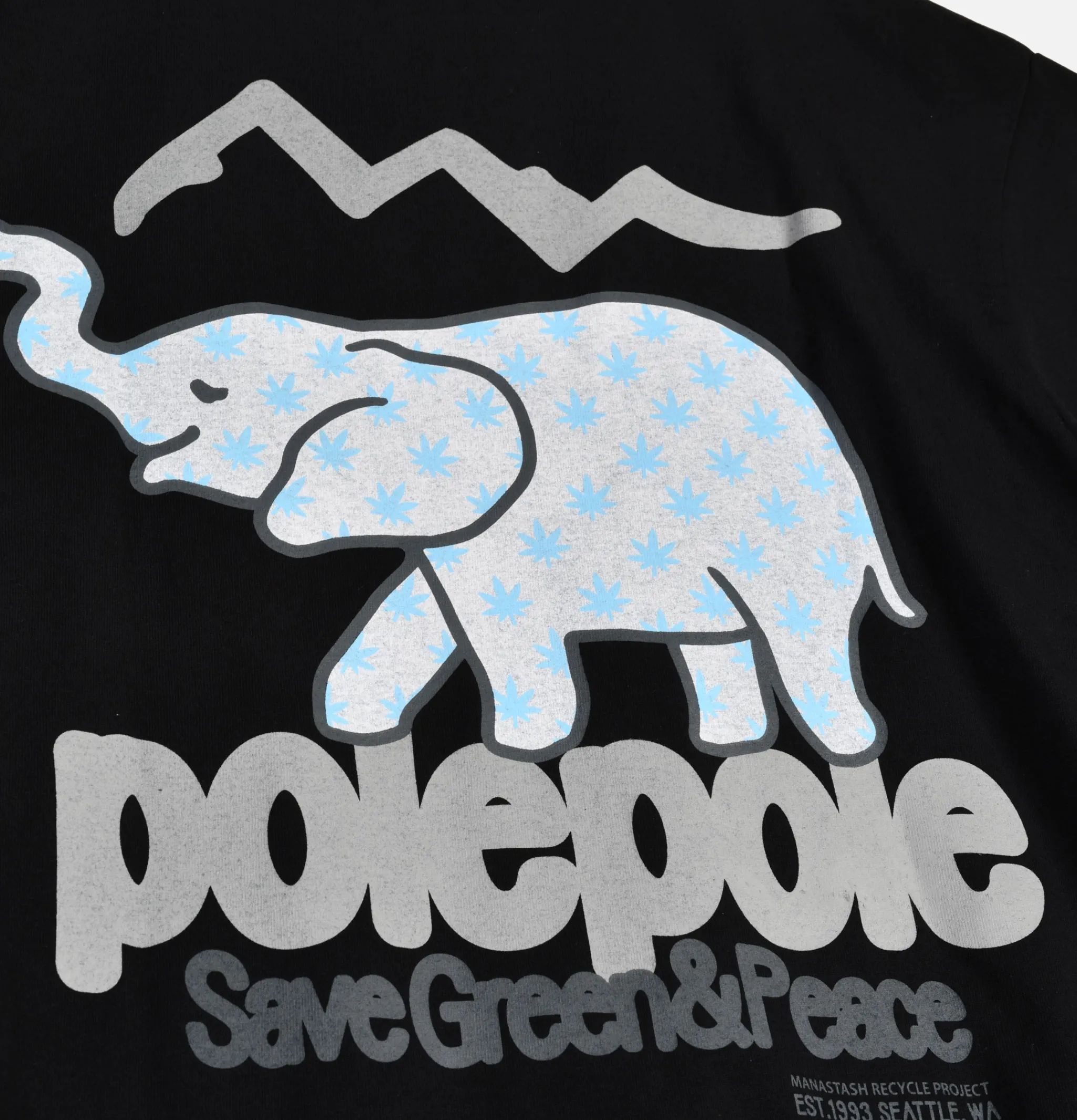 MANASTASH Citee Polepole Black< T-shirts