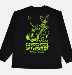 MANASTASH CiTee Rabbit Ls Black< T-shirts