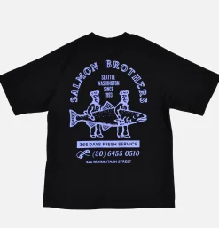 MANASTASH Citee Salmon Black< T-shirts