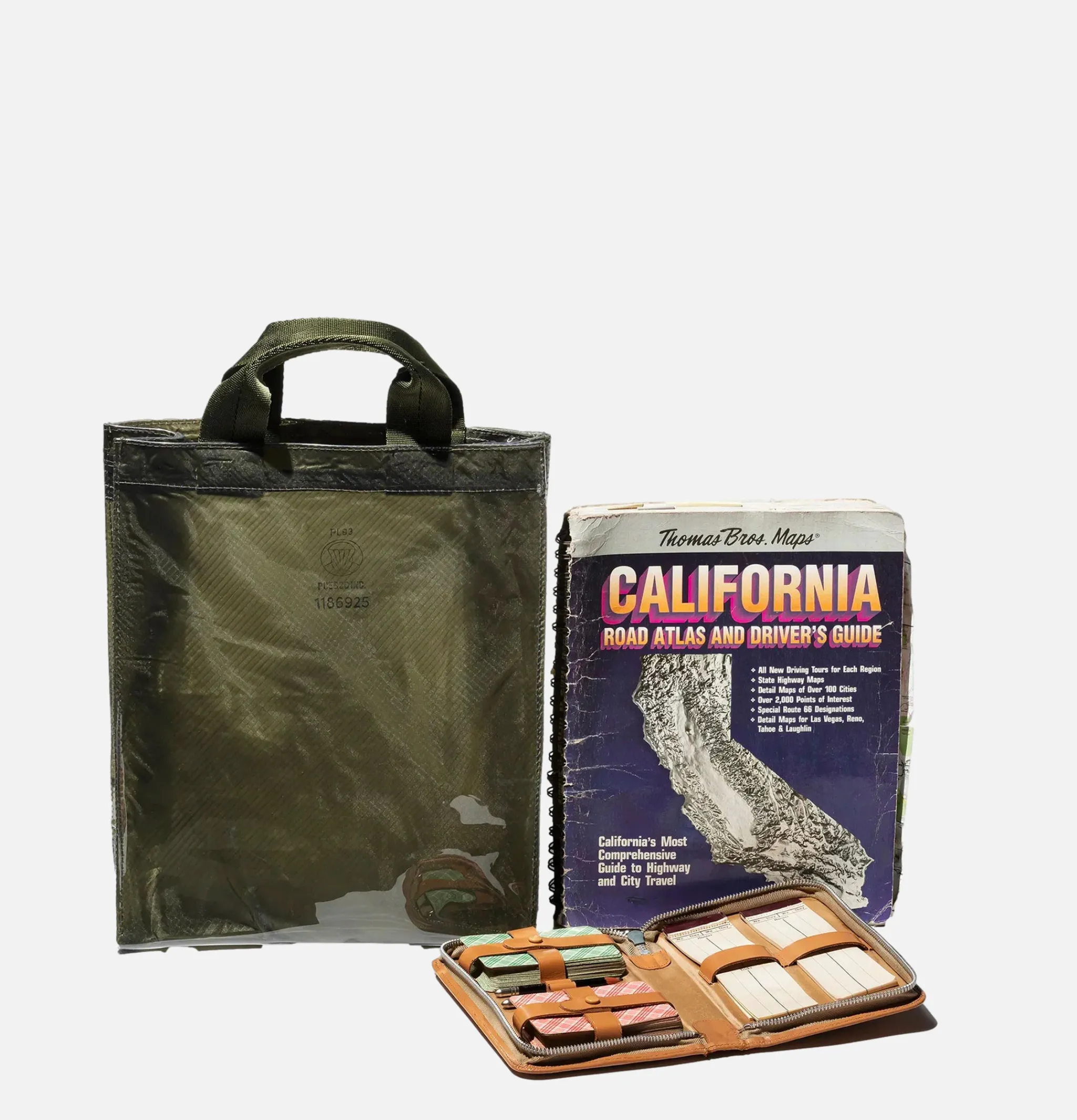 PUEBCO Covered Parachute Document Bag Olive< Tote-bags