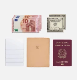 IL BISONTE Cowhide Étui à passeport Naturel< Petite Maroquinerie