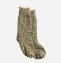 ROTOTO Double Face Greenbrown<Homme Chaussettes