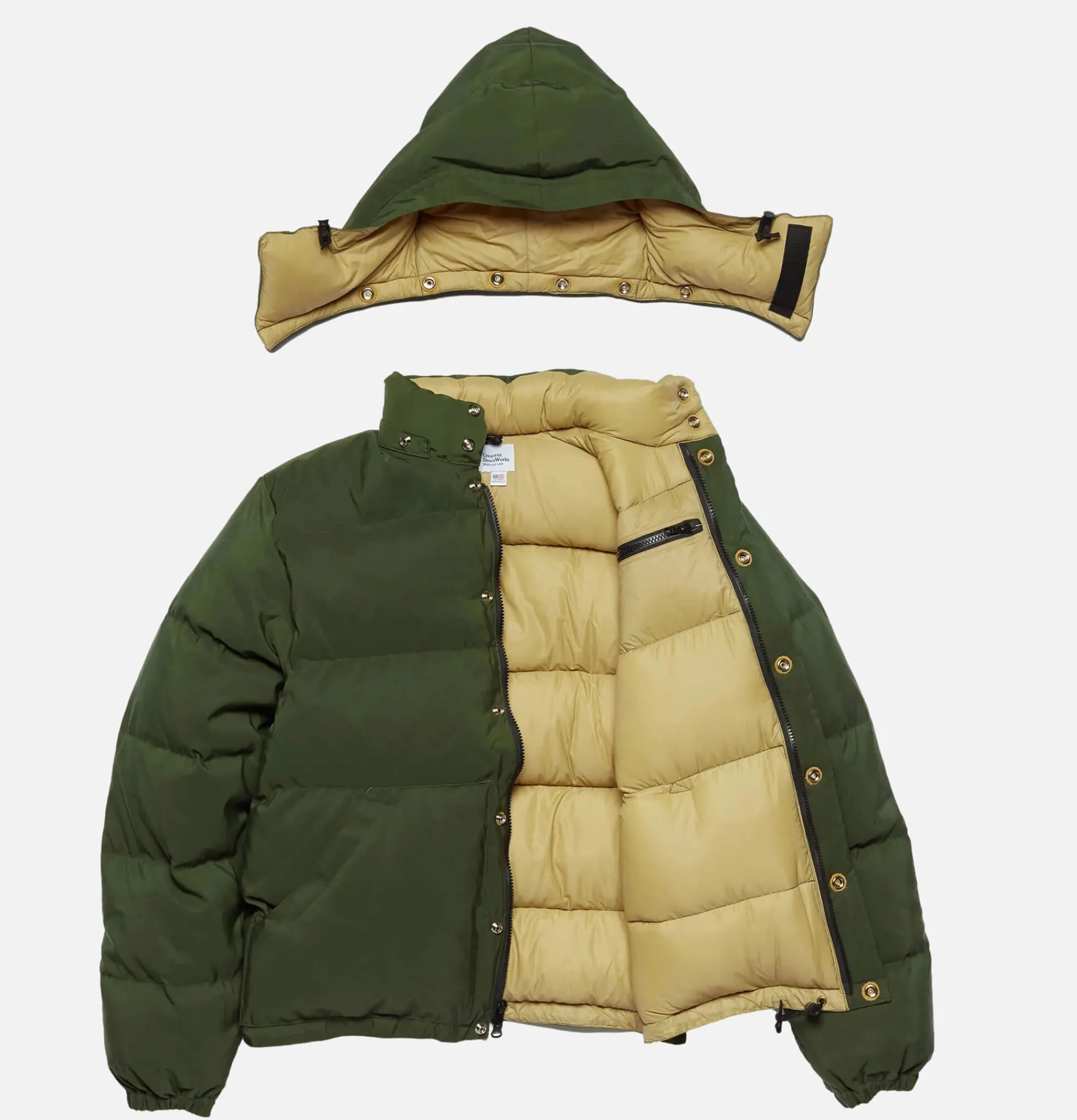 CRESCENT DOWN WORKS Down Sweater Jacket Olive< Blousons & Manteaux