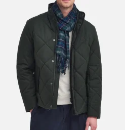 BARBOUR Echarpe Tartan Lambswool Scarf Green Loch< Accessoires|Gants • Bonnets • Echarpes