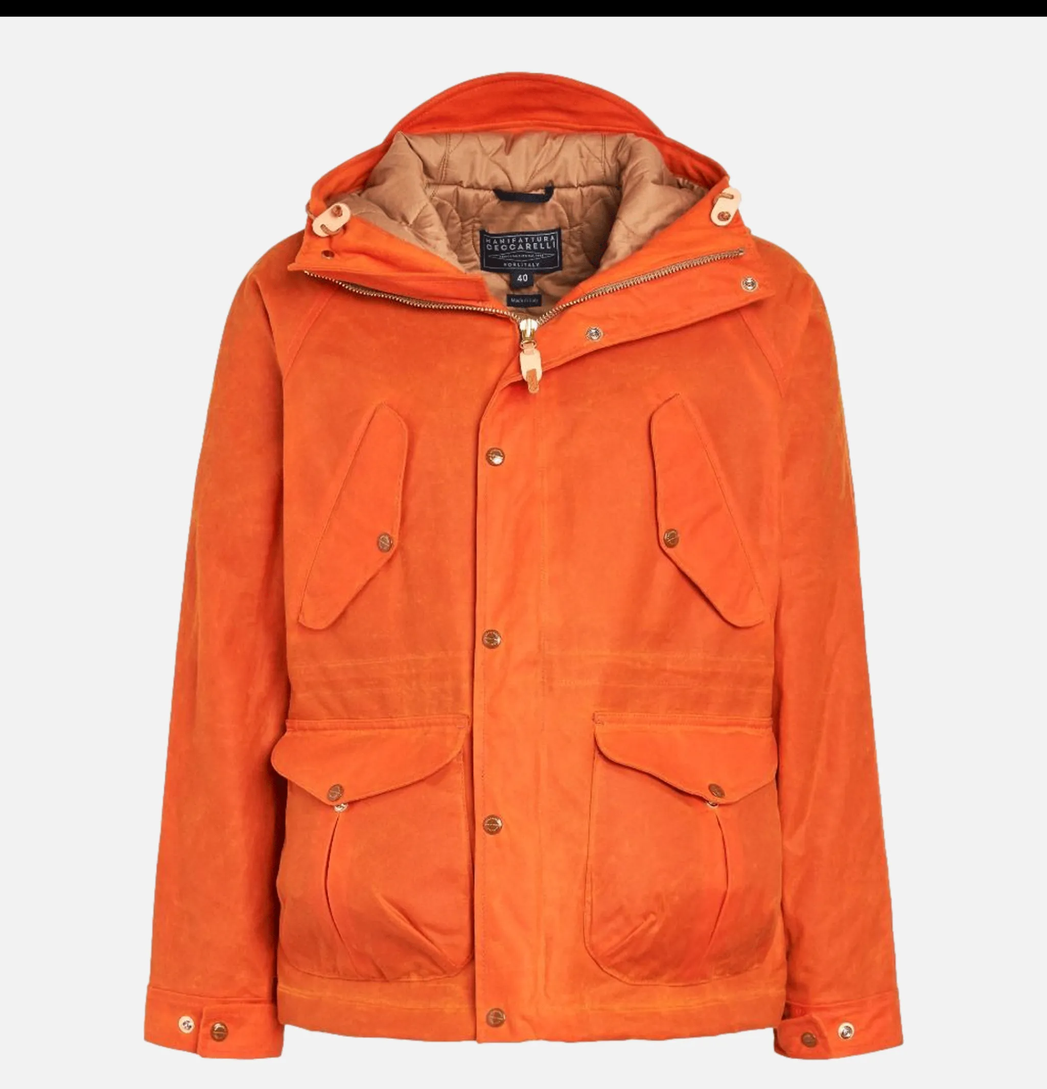 MANIFATTURA CECCARELLI Fisherman Parka Orange< Blousons & Manteaux