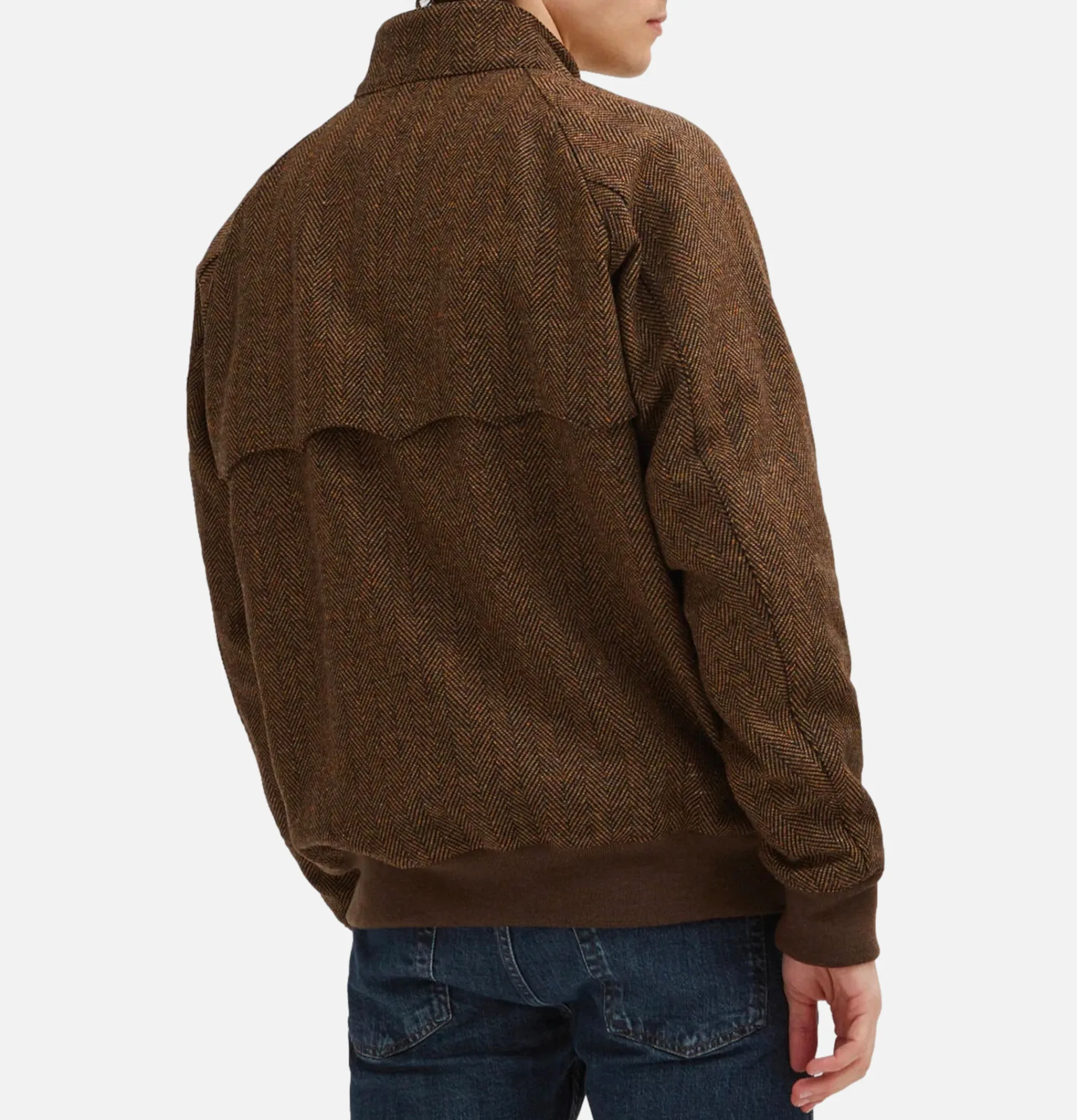 BARACUTA G9 Herringbone Wool Bark< Vestes