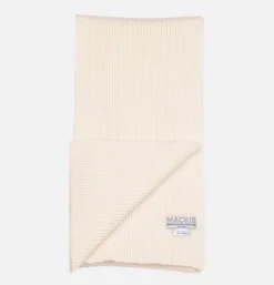 ROBERT MACKIE Geelongora Ribbed Scarf Ecru< Gants • Bonnets • Echarpes