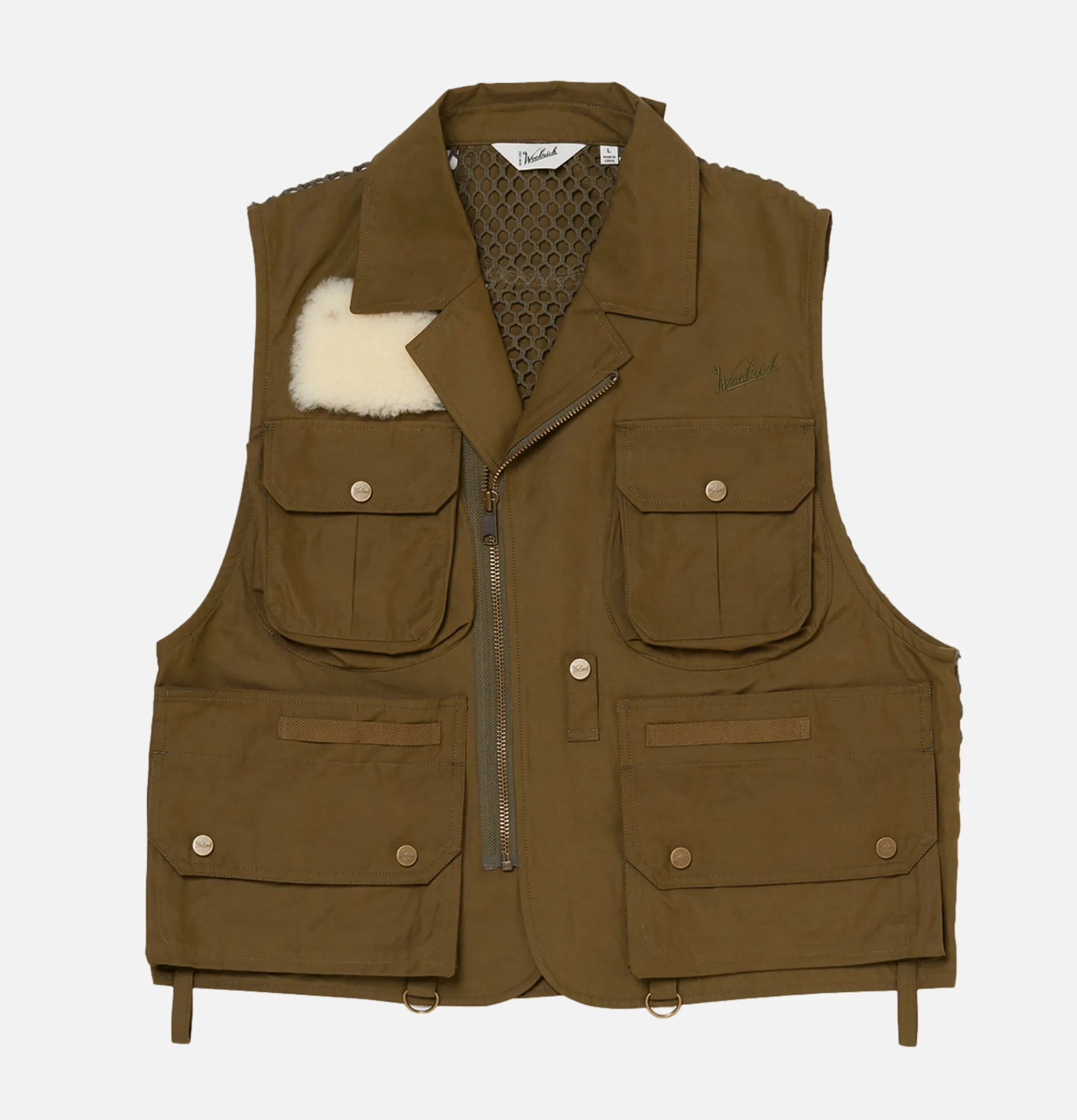 WOOLRICH Gilet de pêche classique Olive< Blousons & Manteaux
