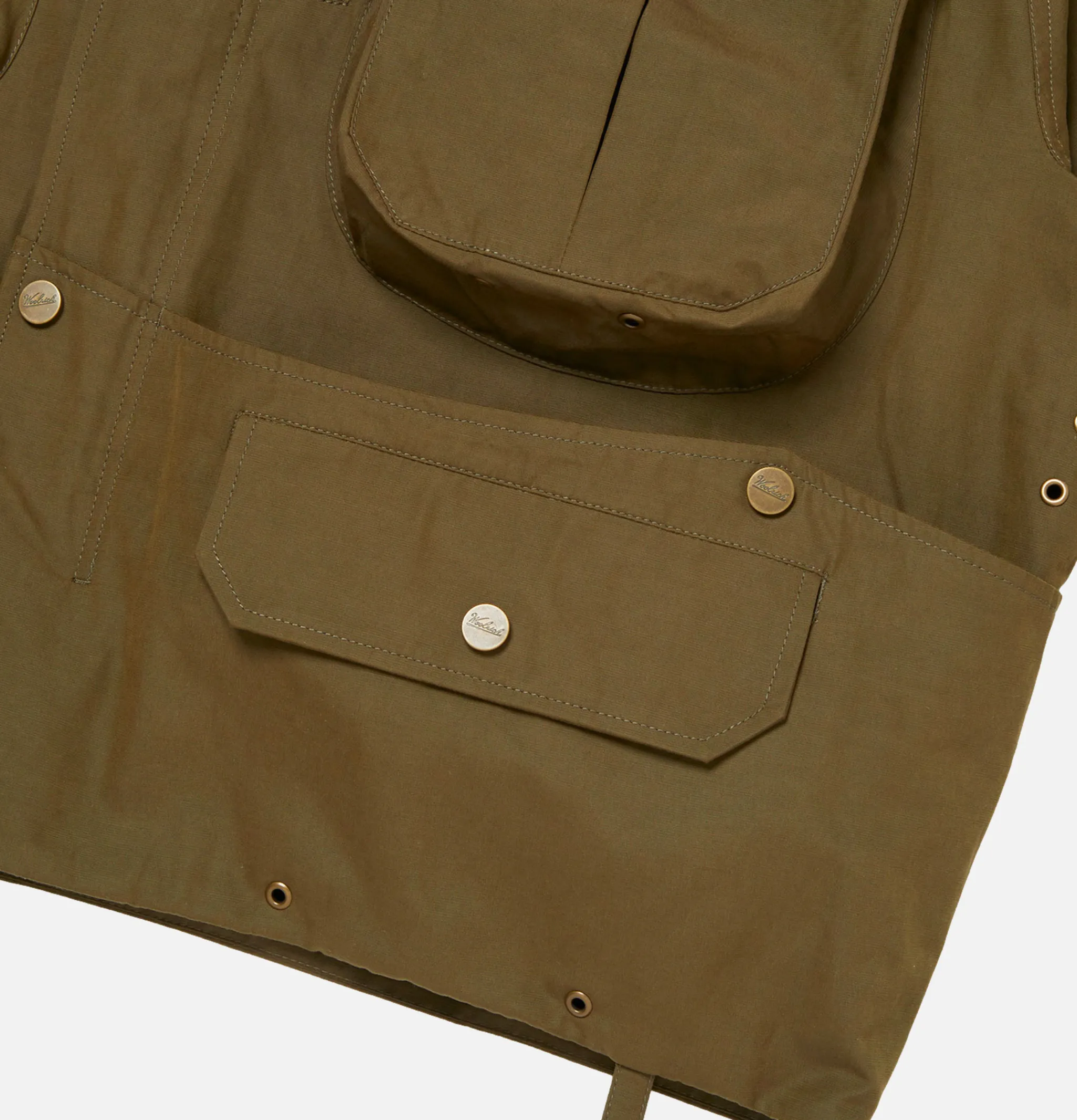 WOOLRICH Gilet de pêche classique Olive< Blousons & Manteaux