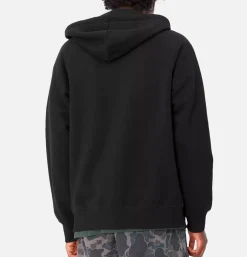 CARHARTT WIP Hooded Chase Jacket Black< Sweats & Polaires