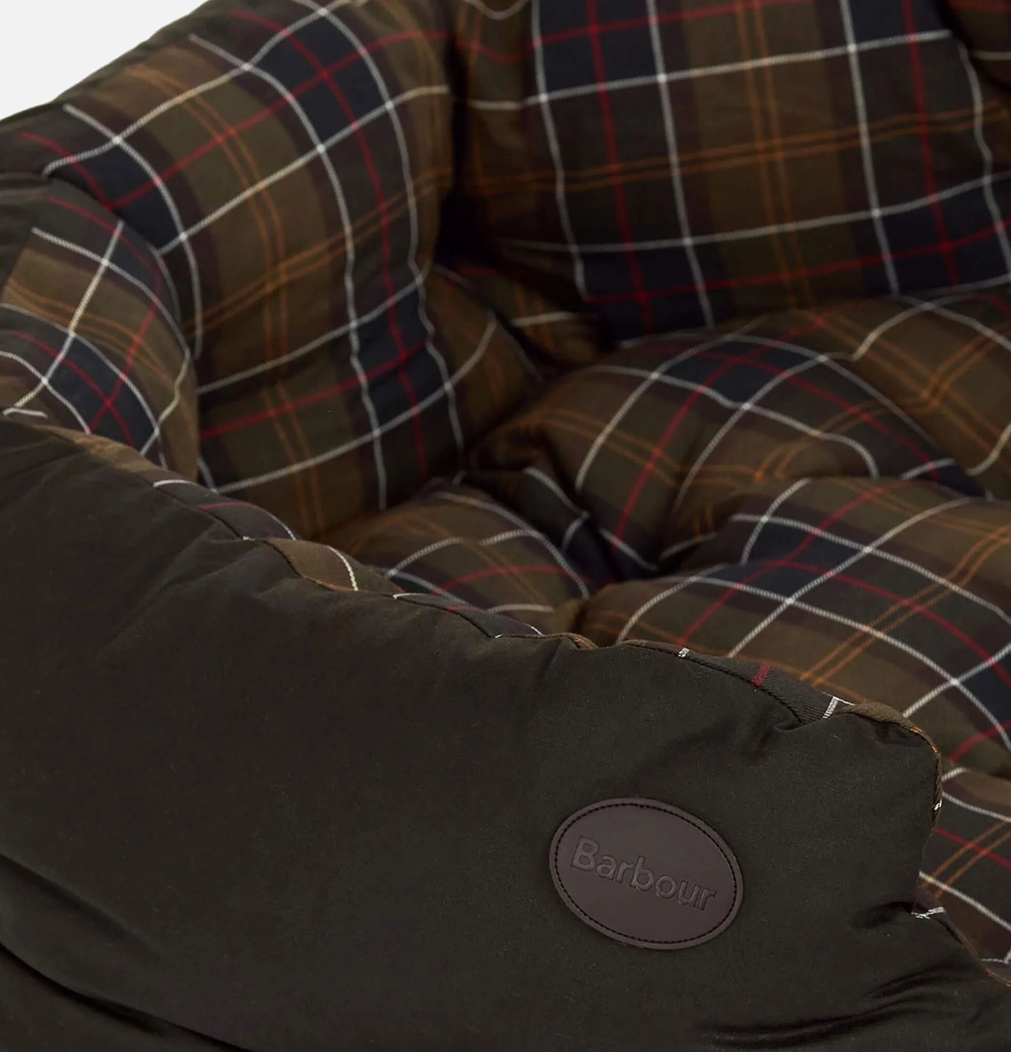BARBOUR 35in Luxury Dog Bed Tartan< Maison