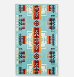 PENDLETON Jacquard Hand Towel Chief Joseph Aqua< Maison