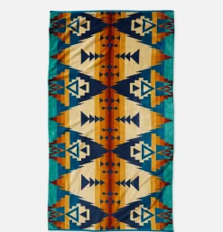 PENDLETON Jacquard Spa Towel Siskiyou Brown< Maison