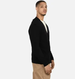 WILLIAM LOCKIE Lambswool Cardigan Black< Pulls & Cardigans