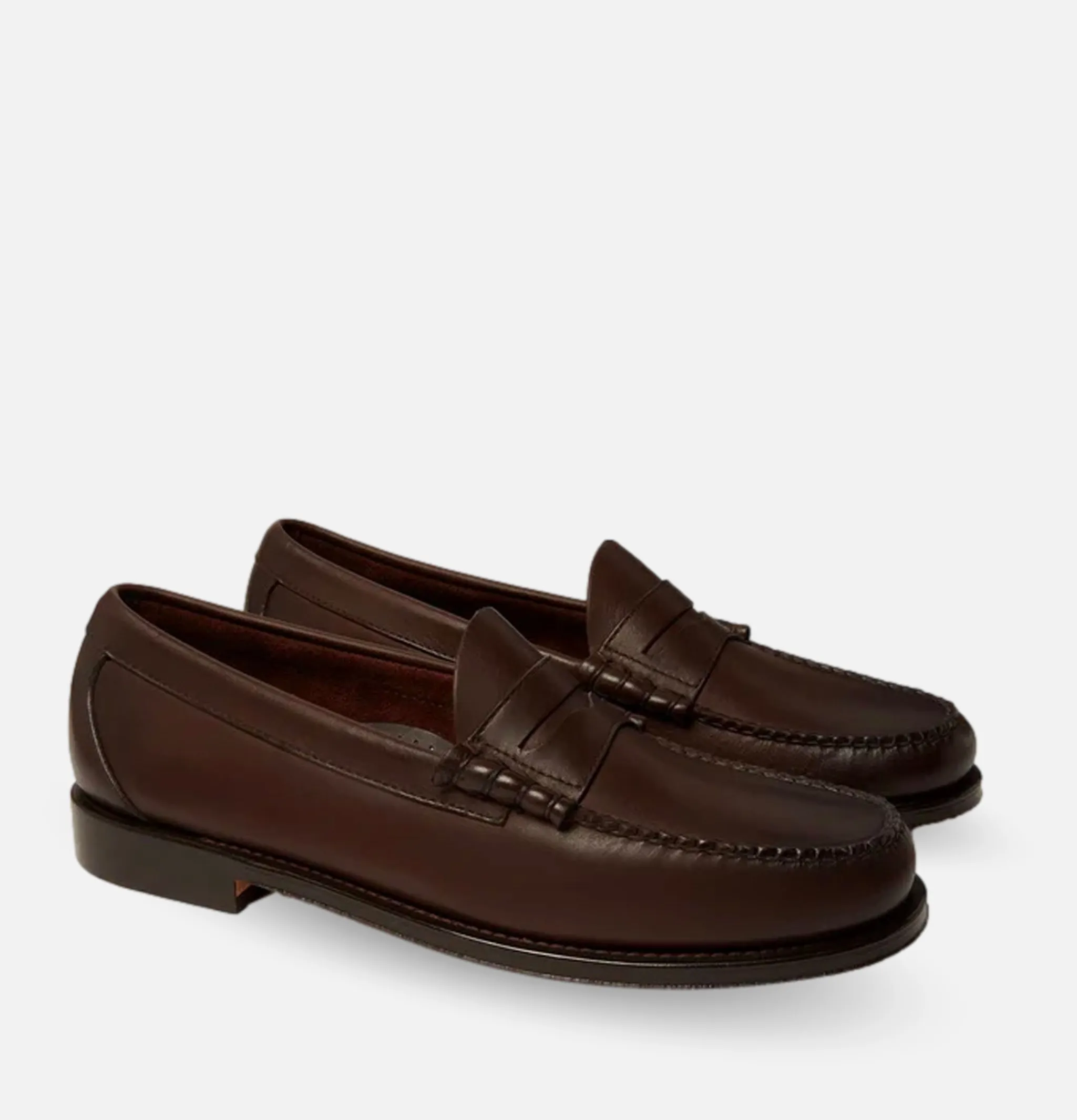 G.H. BASS Larson Penny Loafers Soft Chocolate Leather<Homme Mocassins