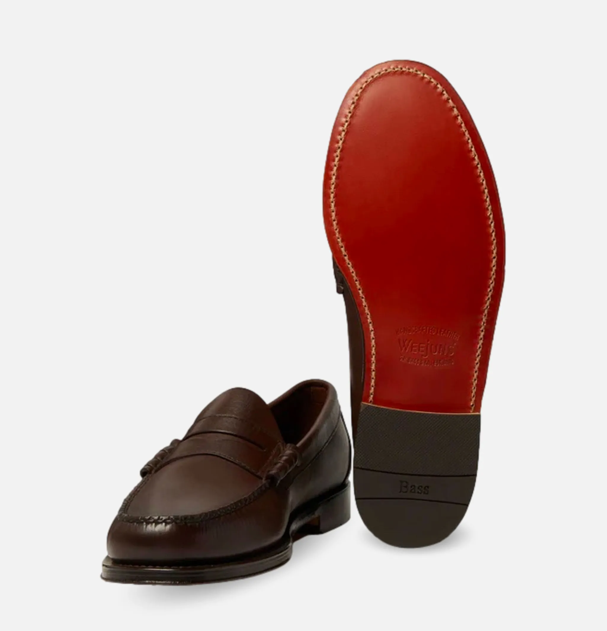 G.H. BASS Larson Penny Loafers Soft Chocolate Leather<Homme Mocassins