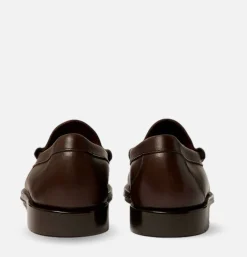 G.H. BASS Larson Penny Loafers Soft Chocolate Leather<Homme Mocassins