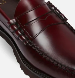 G.H. BASS Larson 90's Penny Loafer Wine<Homme Mocassins